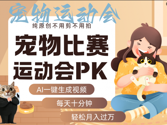 AI萌宠运动员跳水 射击 篮球 足球比赛 每天十分钟 附详细提示词文案库 代替做素材 卖提示词 卖虚拟资料 卖宠物产品 做宠物私人定制产品 带徒弟 带陪跑 卖课 创作者分成 月入5W+